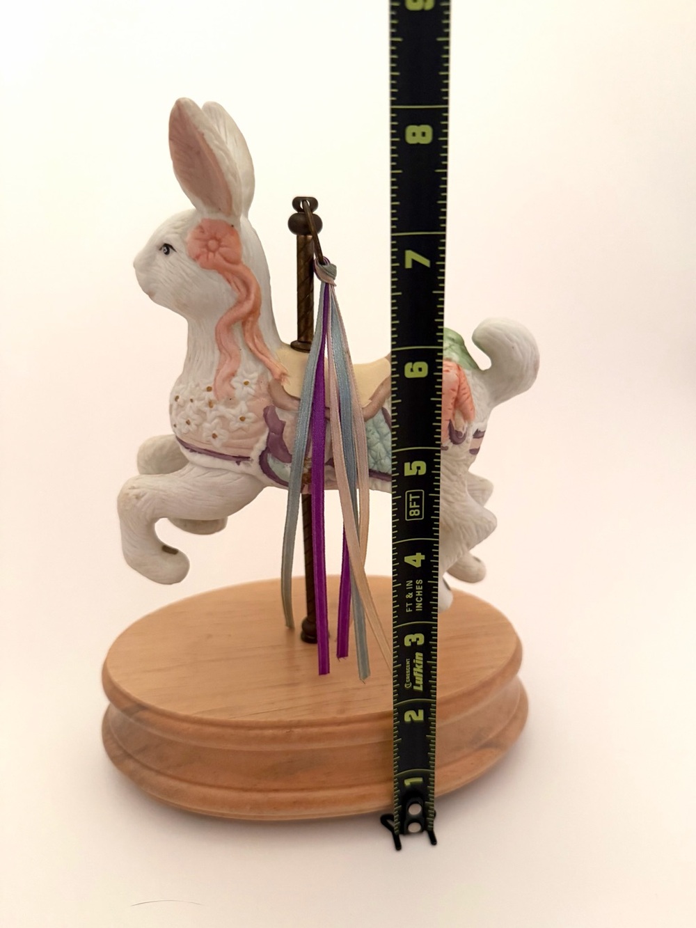 Vintage Bunny Carousel Music Box Wind Up - Picture 9 of 9